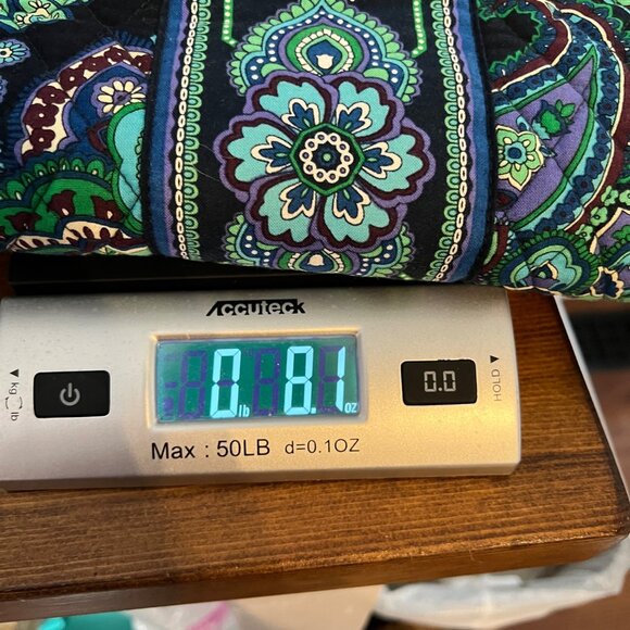 Vera Bradley Blue Rhapsody D Handle 2009 Holiday Tote Blue Green NO STRAP - Picture 12 of 12